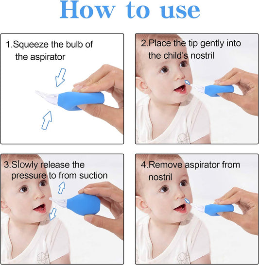 4Pcs Premium Nasal Aspirator Nose Suction Bulb for Baby