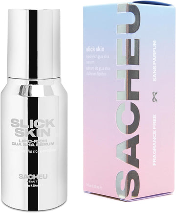 Sacheu Slick Skin Gua Sha Oil — Moisturizing And Anti Aging Squalane For Face And Body Massage, Moisturizing And Hydrating Facial Serum With Essential Lipids — Vegan & Fragrance Free Face, 30 Ml