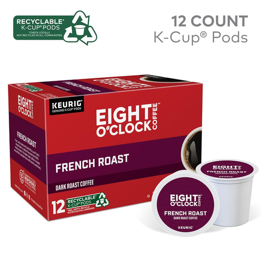 Eight O'Clock Coffee French Roast, Single-Serve Coffee K-Cup Pods, Dark Roast, 72 Count
