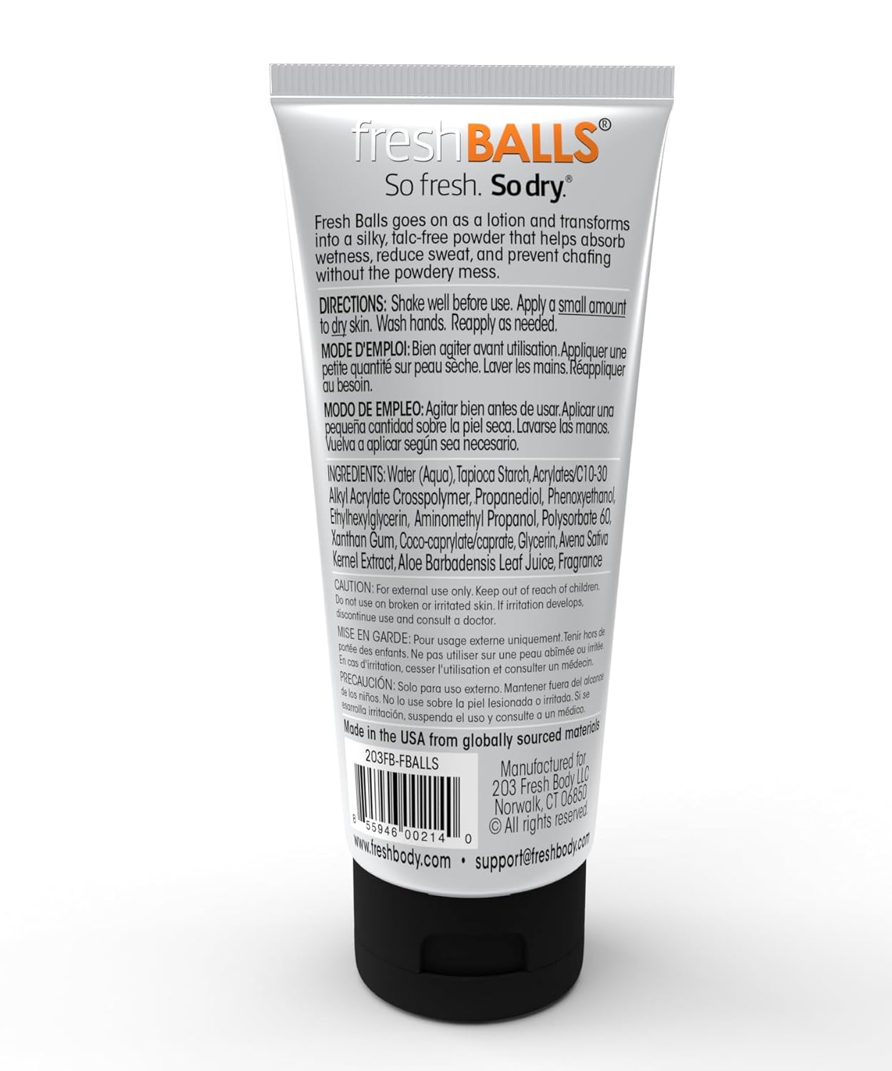 Fresh BALLS Deodorant Cream to Powder (6 Pack) | Men's Anti-Chafing Lotion and Balls Deodorant, Hygiene for Groin Area, 3.4 fl oz : Beauty & Personal Care