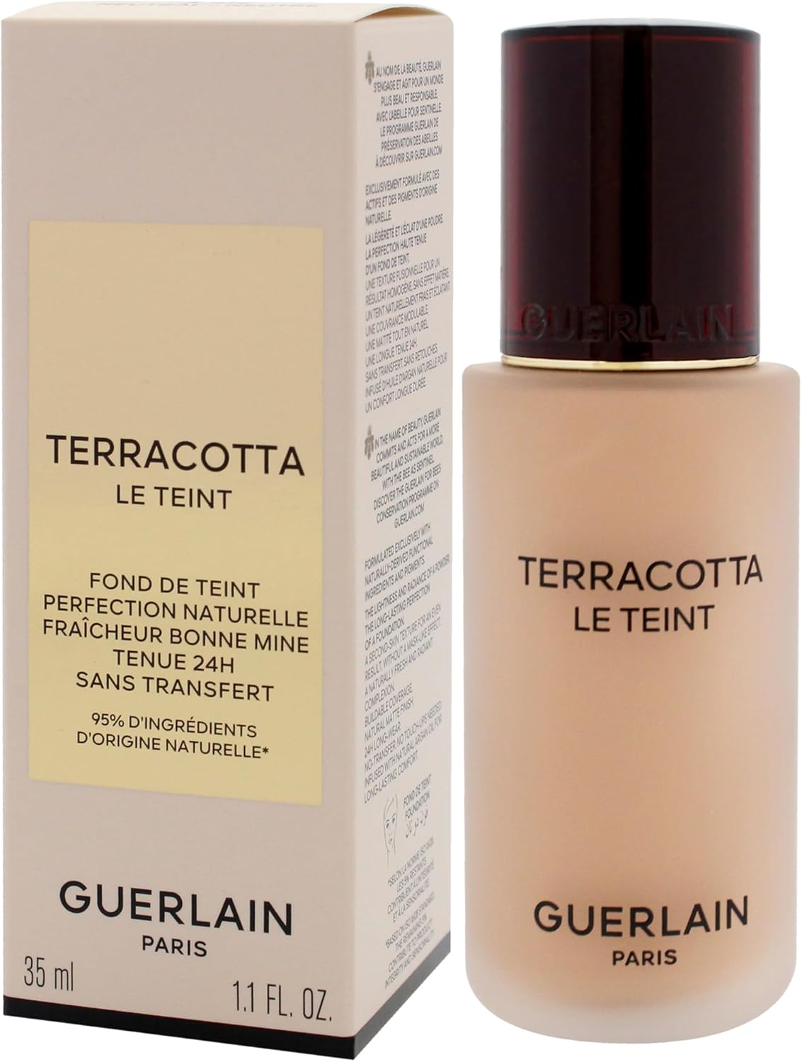 Terracotta Le Teint 24H Wear No-Transfer Foundation - 3.5N Neutral By Guerlain For Women - 1.1 Oz Foundation
