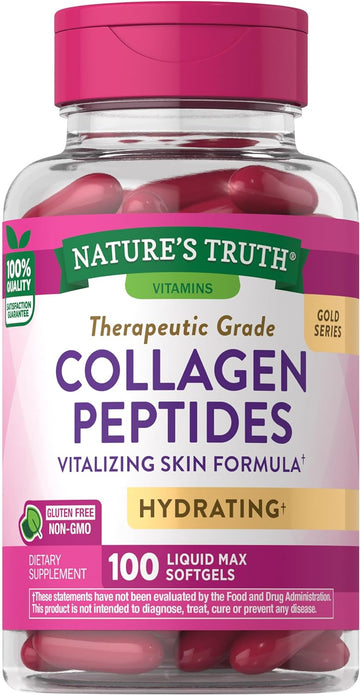 Nature'S Truth Collagen Beauty Supplement | 100 Liquid Max Softgels | Non-Gmo & Gluten Free Pills | Hydrating Formula