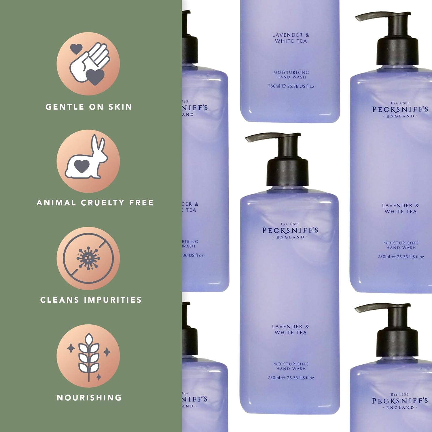 Pecksniff'S Classic 750Ml Hand Wash Lavender & White Tea : Beauty & Personal Care