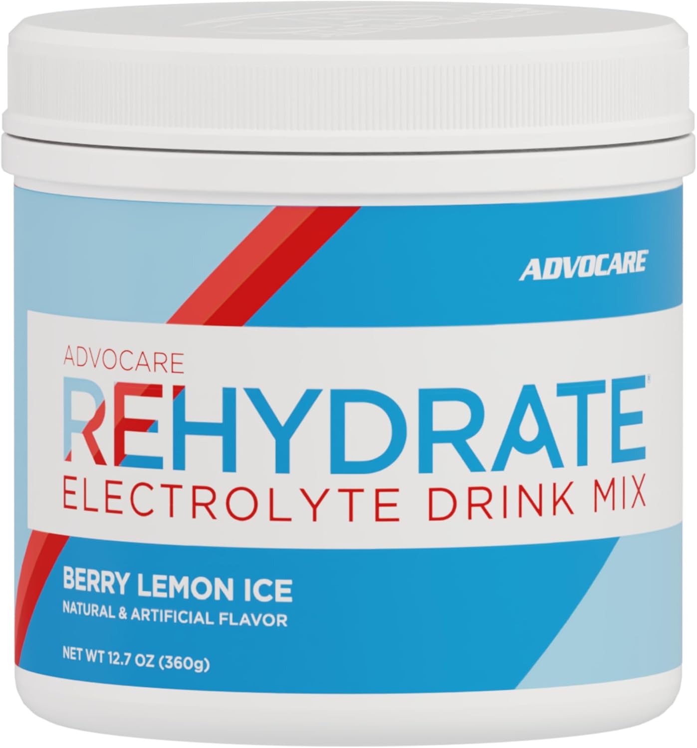 Advocare Rehydrate Electrolyte Drink Mix - Hydration & Recovery Drink With Sodium, Potassium & More - Berry Lemon Ice, 12.7 Oz