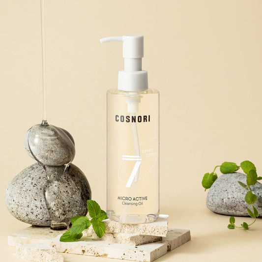Cosnori Micro Active Cleansing Oil – Korean Vegan Facial Cleansing Oil, Fresh And Light Finish – Gentle Makeup Remover For Face, Hypoallergic, Fermented Oil Complexes, 6.7 Fl.Oz
