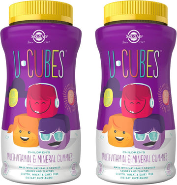 Solgar U-Cubes Children's Multi-Vitamin & Mineral - 120 Gummies, Pack of 2 - Great-Tasting avor for Kids Ages 2 & Up - Non-GMO, Gluten Free - 120 Total Servings