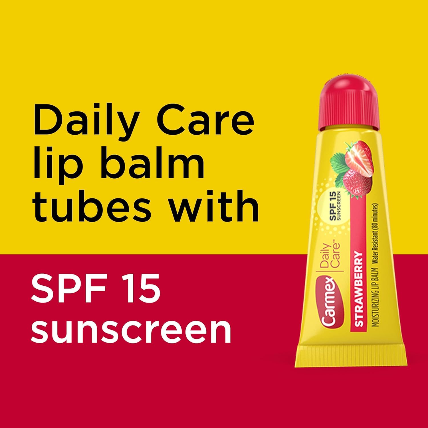 Carmex Daily Care Moisturizing Lip Balm with SPF 15, Strawberry Lip Balm Tubes, 0.35 OZ Each - 3 Count (Pack of 4) : Beauty & Personal Care