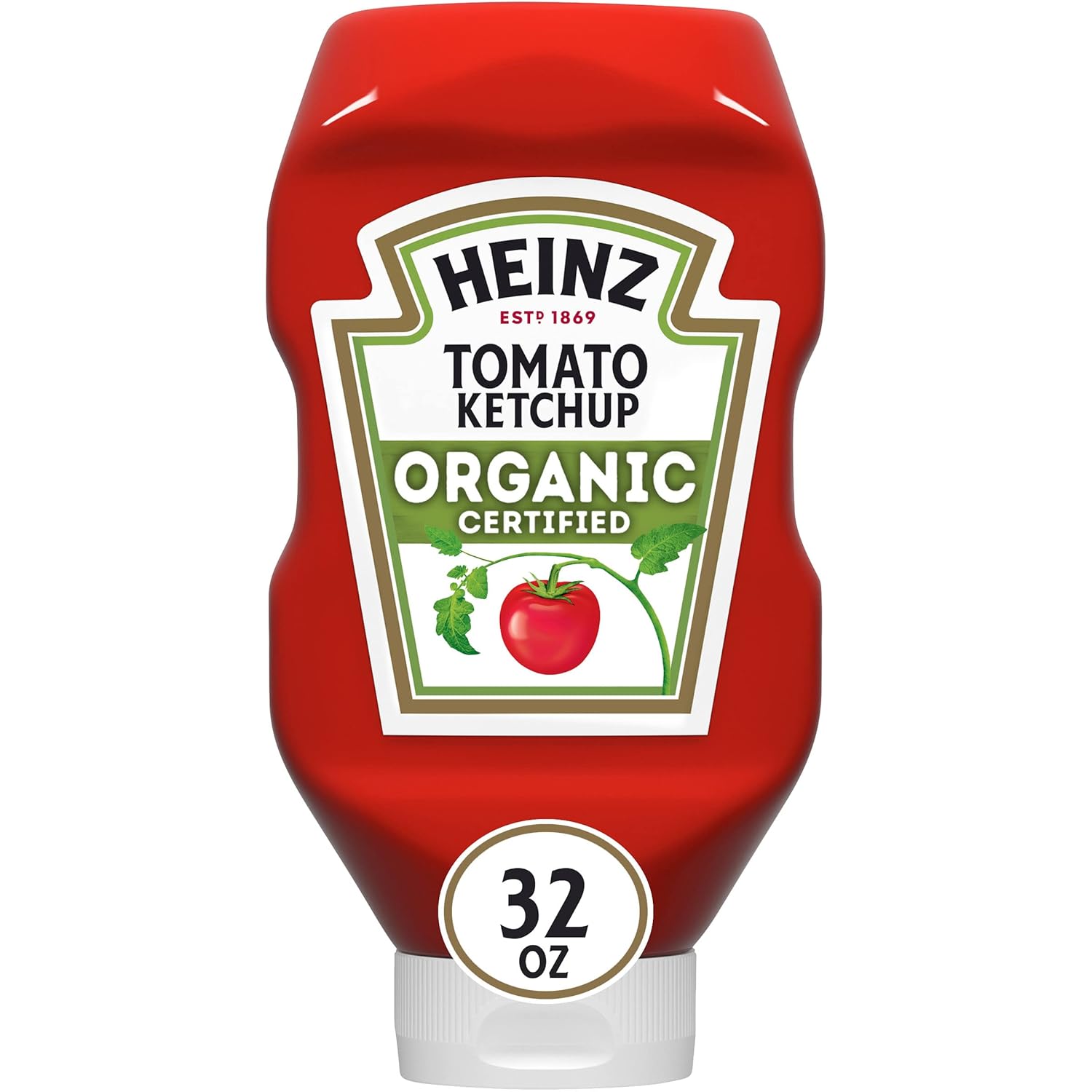 Heinz Organic Certified Tomato Ketchup, 44 Oz Bottle