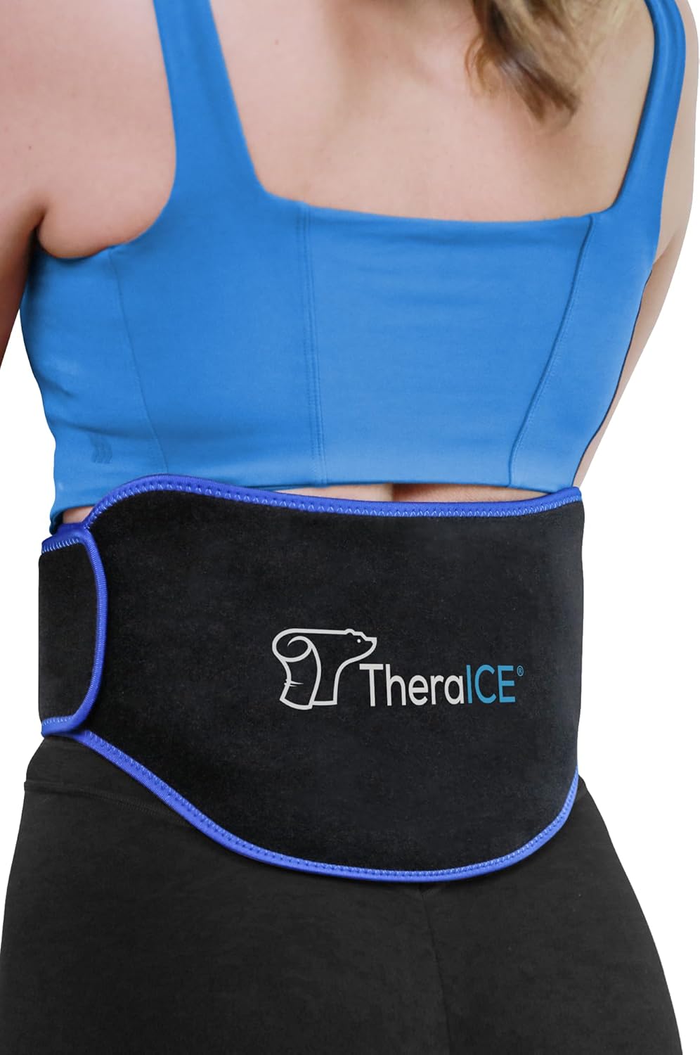 Theraice Ice Pack Back Brace For Lower Back Pain, 2 Pack Lower Back Wrap Heating Pad Inserts, Hot Or Cold Therapy Back Pain Relief Products For Lower Lumbar, Sciatic Nerve, Herniated Disc