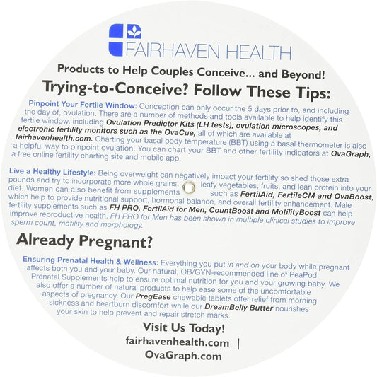 Fairhaven Health Pregnancy Wheel And Ovulation Calendar, Fertility Predictor And Tracker For Mom, Women, Patients, Nurses, Doctors, Midwives, Track Pregnancy, Irregular Menstrual Cycles For Conception