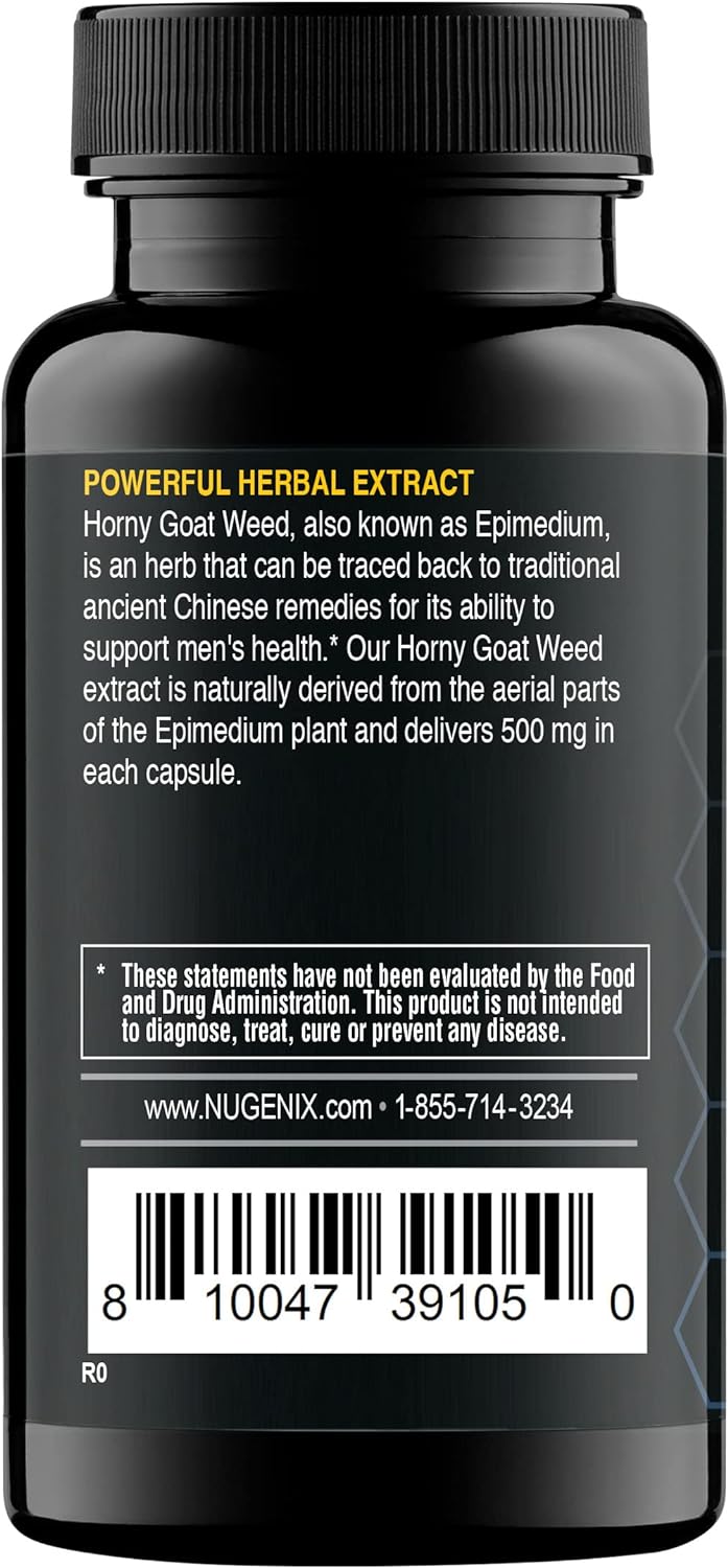 Nugenix Essentials Horny Goat Weed Extract - Epimedium Extract - 30 Capsules : Health & Household
