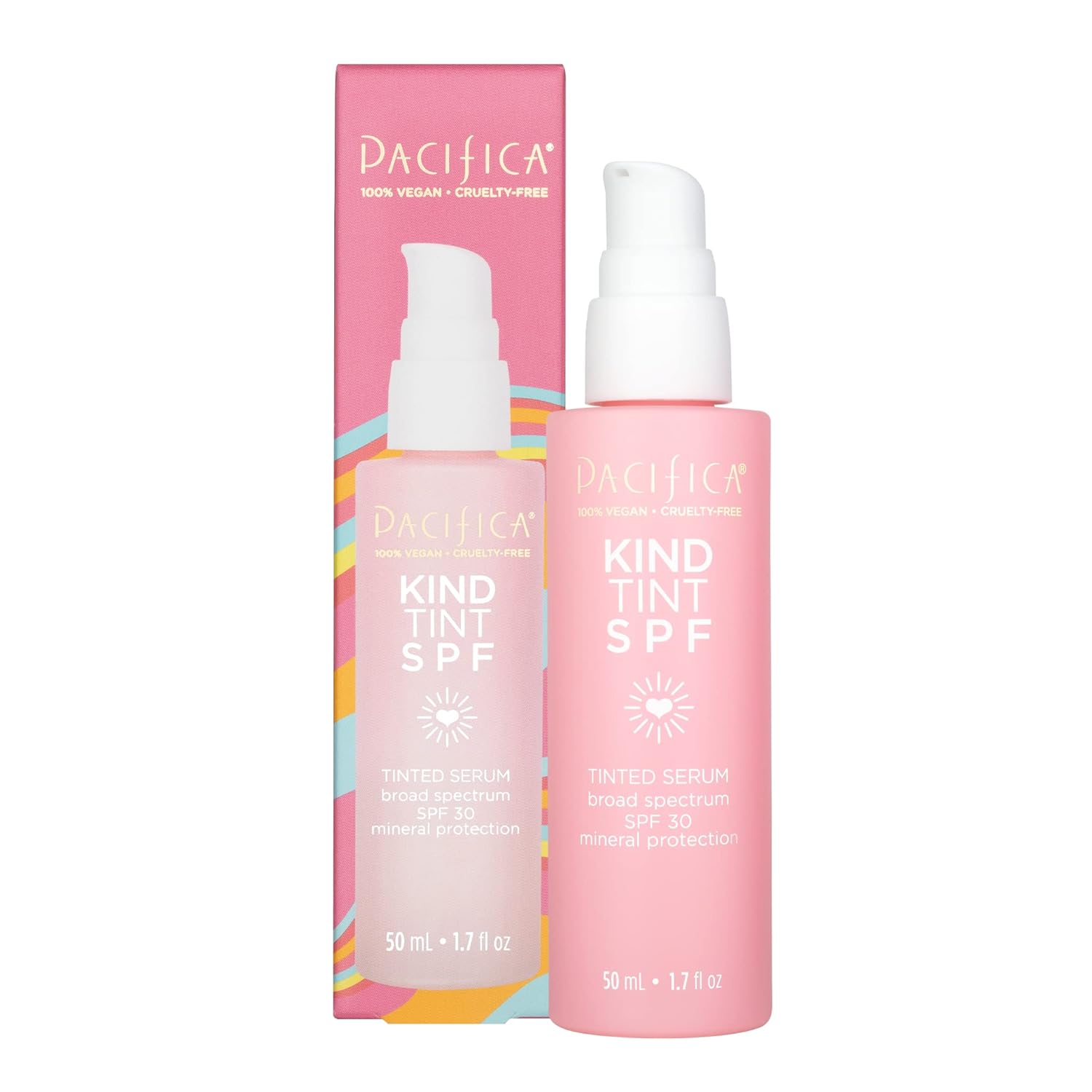 Pacifica Beauty Kind Tint Spf 30 Tinted Serum, Broad Spectrum Uva/Uvb Sun Protection, Mineral Sunscreen With Zinc Oxide, Vegan Collagen, Makeup Primer, Moisturizer, Vegan, 1.7 Fl Oz (1 Count)