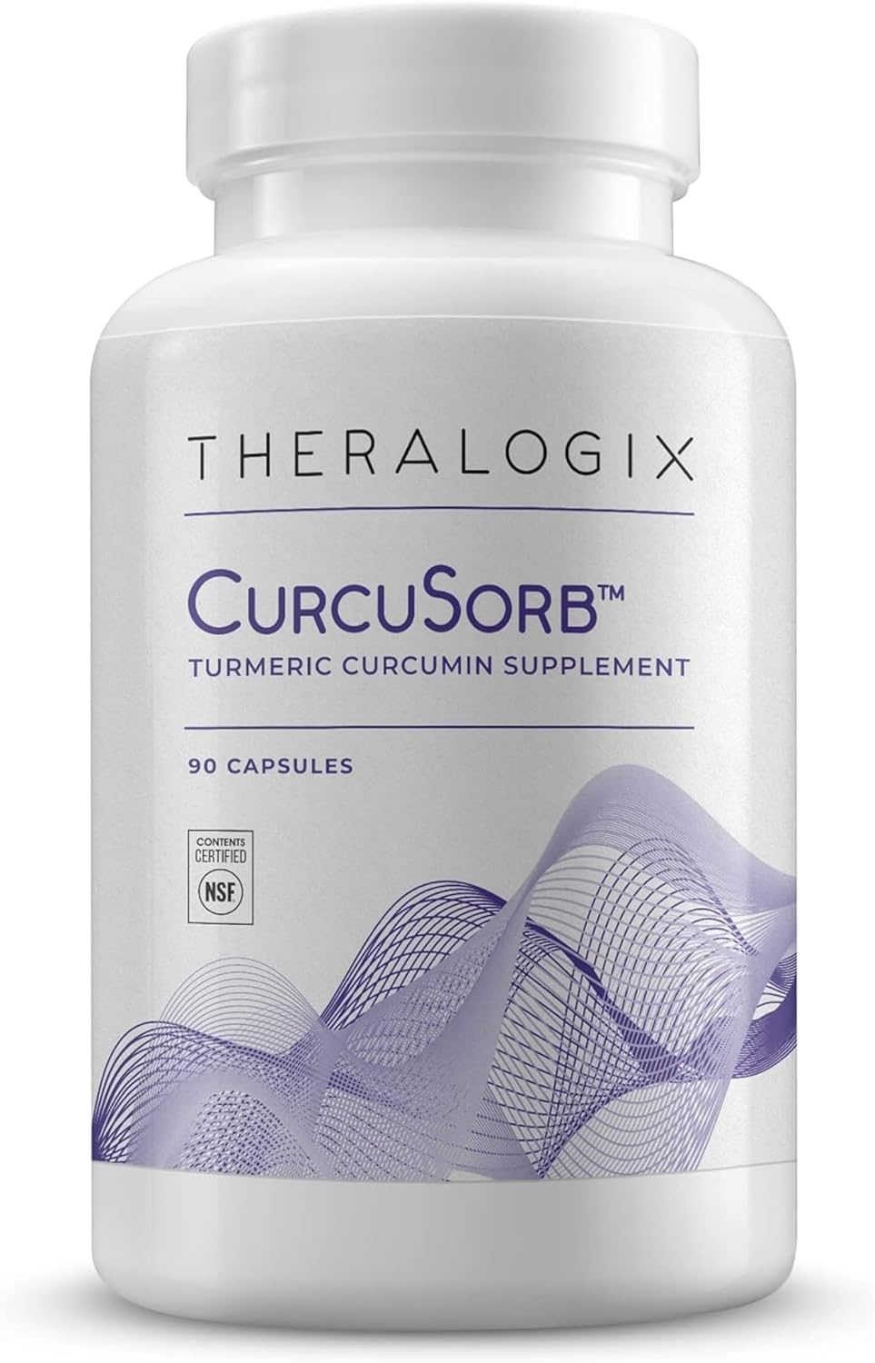 Theralogix CurcuSorb Turmeric Curcumin Supplement - 90-Day Supply - High-Absorption Turmeric Curcumin - Supports Brain, Heart, Immune & Joint Health - Aids Healthy Aging - NSF Certified - 90 Capsules
