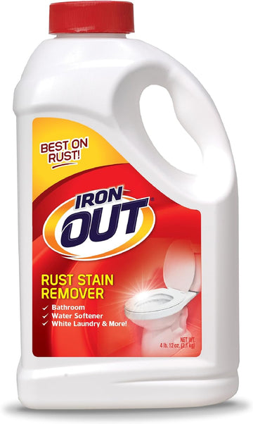 Iron Out Rust Stain Remover Powder, Remove Rust Stains In Bathrooms, Kitchens, Appliances, Laundry, And Outdoors, 4.75 Pound Bottle