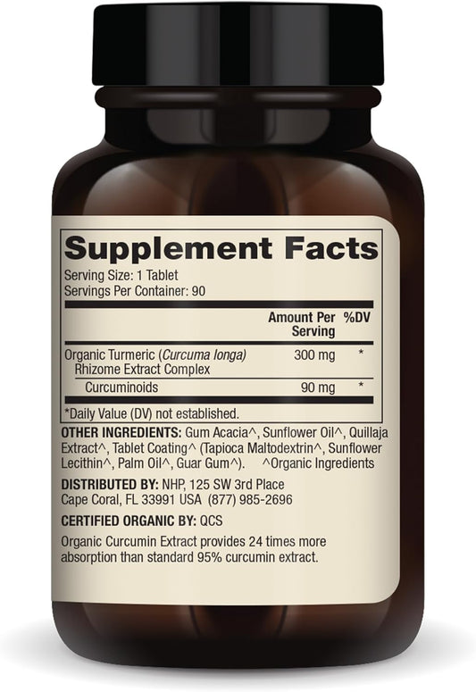 Dr. Mercola Organic Curcumin Extract, 30 Servings (30 Tablets), Dietary Supplement, Supports a Healthy Inflammatory Response, Non-GMO, Certified USDA Organic