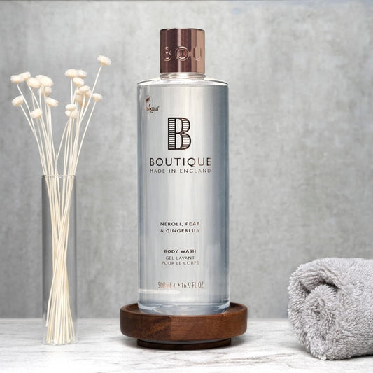 Boutique Body Wash Refereshing Neroli, Pear & Gingerlily Fragrance 500Ml - Contains Essential Oils - Vegan Friendly & Cruelty Free, Contains No Sls Or Parabens - Made In England