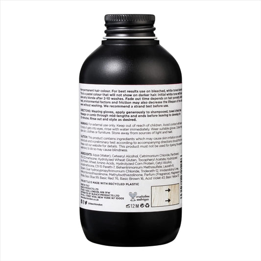 Bleach London White Heat Colour - Semi-Permanent Hair Colour, Cool Neutral Blonde, Vegan, Cruelty Free, Temporary Hair Colour Cream, 150 Ml