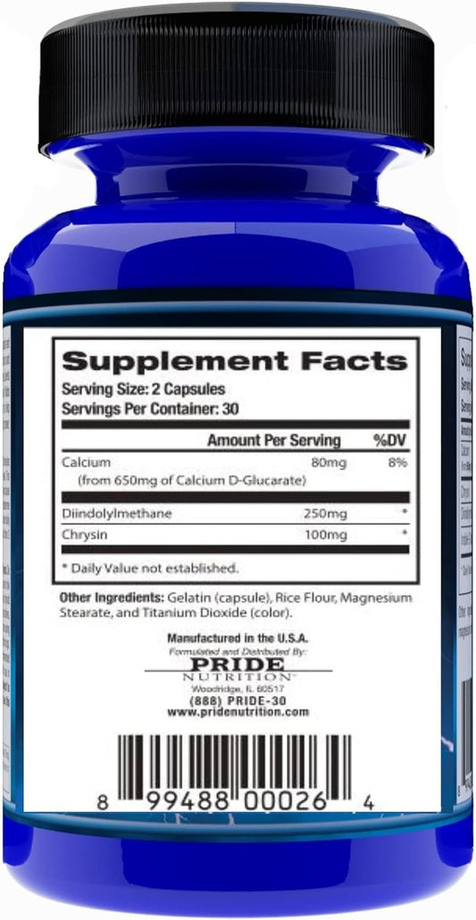 Estrogen Blocker For Men & Hormone Balance For Women- E-Block- Natural Pct Aromatase Inhibitor Anti Estrogen Acne Support Formula Post Cycle Therapy Supplement Plus Dim, Calcium-D-Glucarate, Chrysin