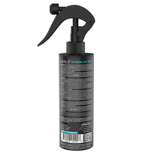 L3 Level 3 Sea Salt Texturizing Spray - Creates Beachy Waves And Texture - Casual Hair Finish