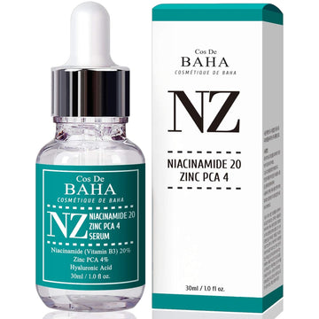 Niacinamide 20% + Zinc Pca 4% Serum For Face, Pore Reducer, Uneven Skin Tone Treatment, Diminishes Acne Prone, Skin Balancing Pore Reducing, Restores Elasticity, 1 Fl Oz (30Ml)
