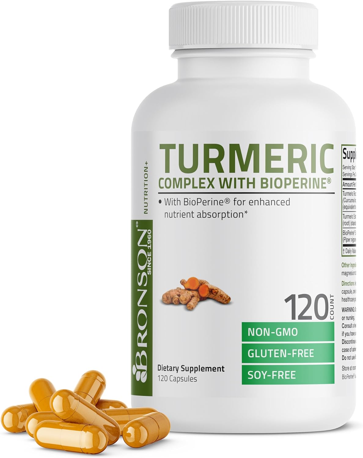 Turmeric Curcumin With Bioperine - High Potency Premium Joint Support With 95% Standardized Curcuminoids - Non-Gmo Capsules With Black Pepper - 120 Count