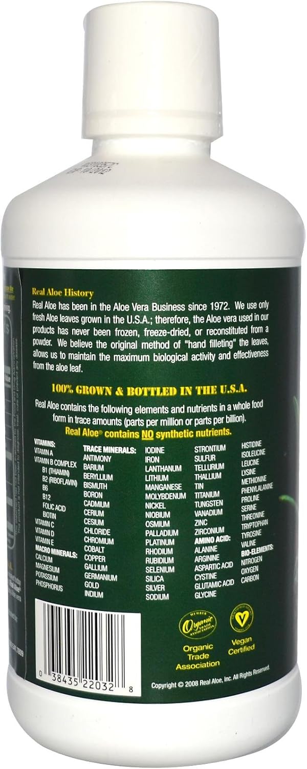 Real Aloe Inc., Aloe Vera Juice,Super 32 Oz Ea 1