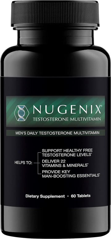 Nugenix Men'S Daily Testosterone Multivitamin - 19 Vitamins And Minerals, Supports Free Testosterone