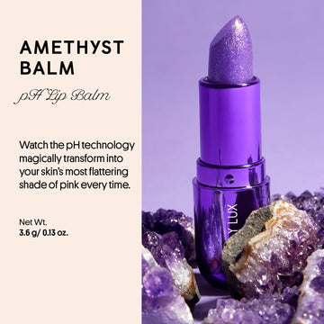 Winky Lux Glimmer Balm, Ph Lip Balm, Color Changing Lipstick And Tinted, Vegan & Cruelty Free Lip Balm, Hydrate & Plump, Purple Mauve Lipstick, Aurora