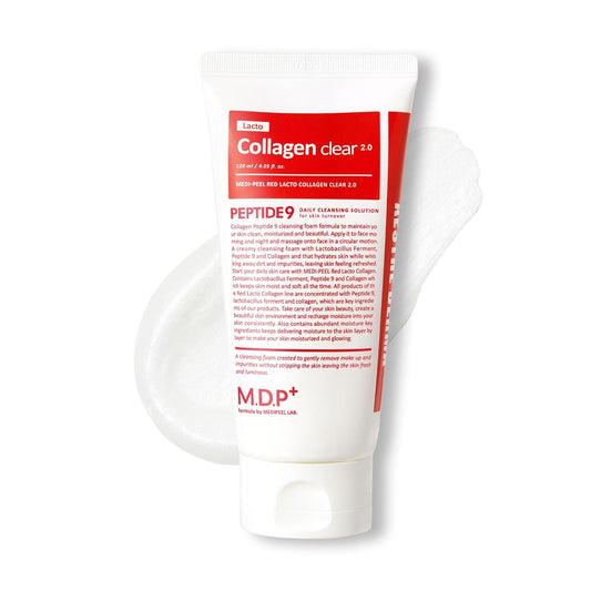 Mdp Red Lacto Collagen Facial Cleanser With Tube And Travel-Sized Grinding Cleansing Balm Bundle