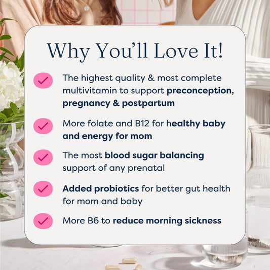 The Prenatal Supplement, Alleviates Morning Sickness And Contains Essential Nutrients Formulated To Be The Complete Prenatal And Postnatal Support - 180 Capsules