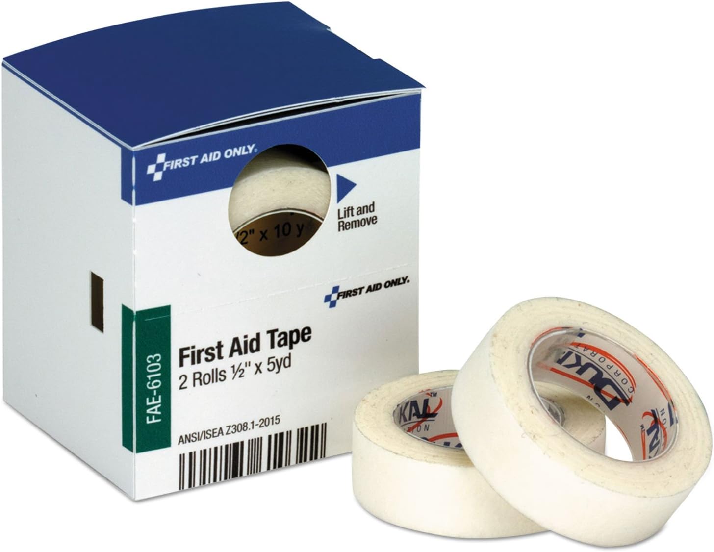 First Aid Only Fae-6103 Smartcompliance Refill Medical Tape For Gauze Pads, 1/2” By 5 Yd (2 Per Box)