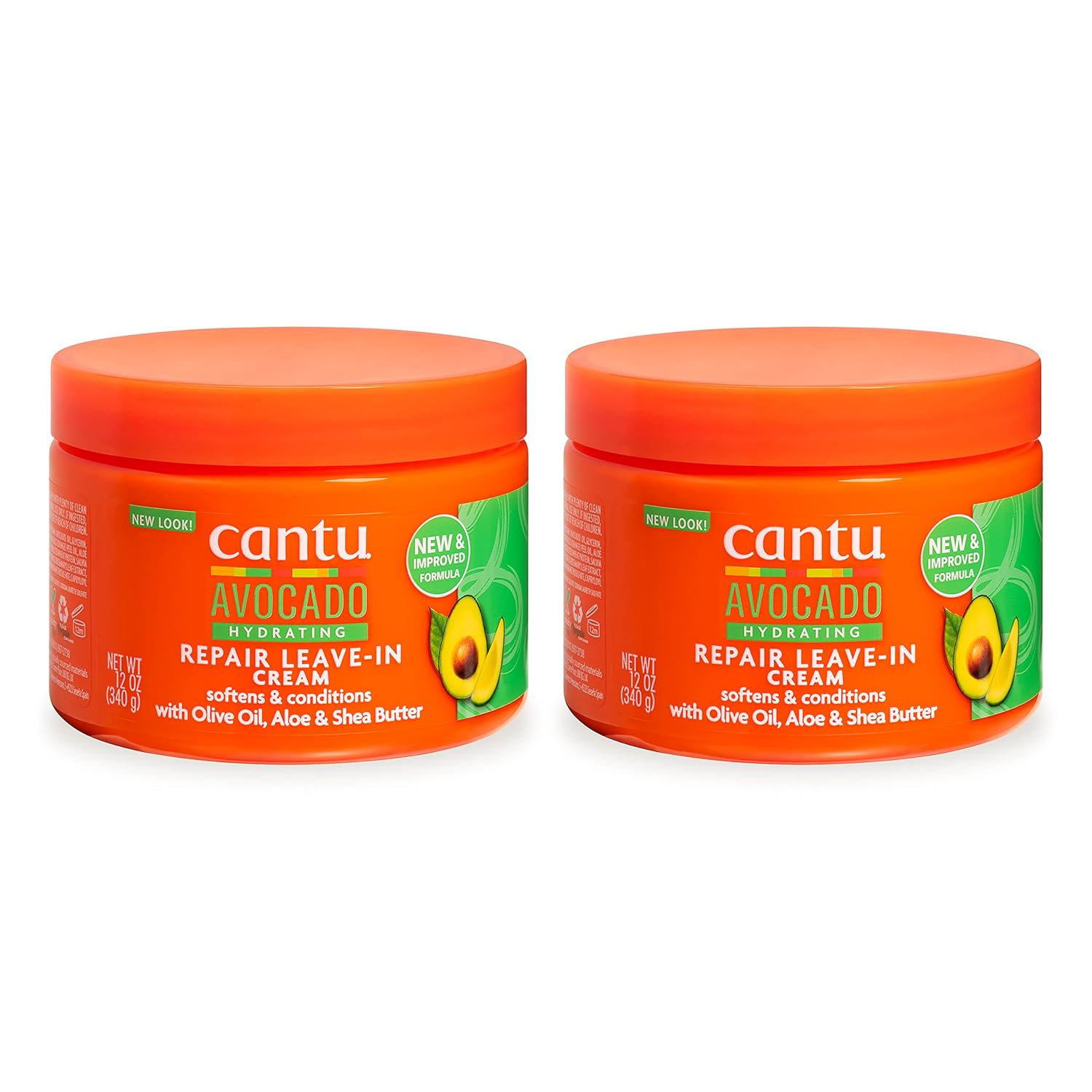 Cantu Avocado Hydrating Leave-In Conditioning Cream, 12 Oz (Pack Of 2)