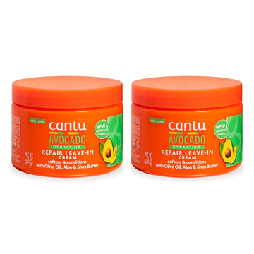 Cantu Avocado Hydrating Leave-In Conditioning Cream, 12 Oz (Pack Of 2)