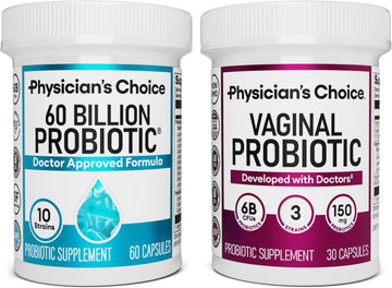 Physician'S Choice Vaginal Probiotic + 60 Billion Probiotic 60Ct Bundle