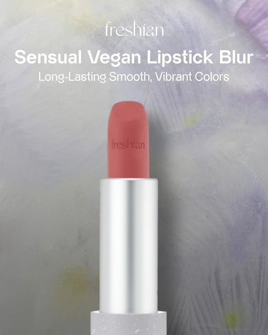 Sensual Vegan Lipstick Blur (08 Sensitive, 0.12Oz) - Long-Lasting Formula, Lightweight Matte Lipstick, Korean Makeup. Shea Cocoa Butter, Vegan