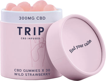 Trip Cbd Infused Wild Strawberry Gummies (2 Pack, 60 Gummies). High Strength Cbd Edibles. 600Mg Cbd – Vegan, Thc-Free, Natural Flavour