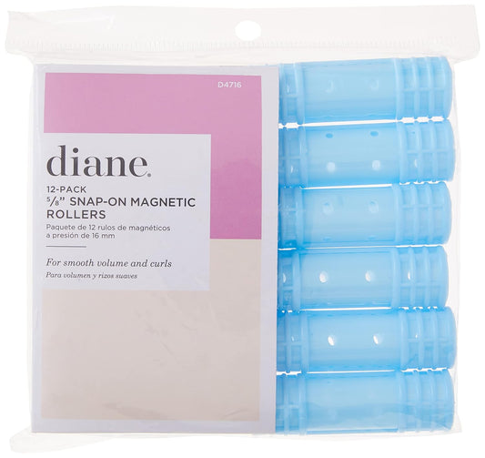 Diane Snap On Magnetic Roller, Blue, 5/8", 12/bag