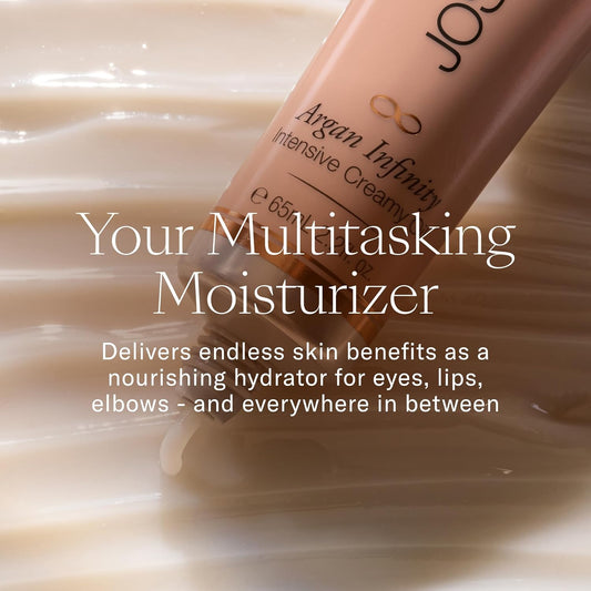 Josie Maran Intensive Creamy Oil - Multi-Tasking Skin Moisturizer & Everything Balm For Dry Lips, Elbows & Full Body Care - Powered By Argan Oil (2.2 Fl Oz)