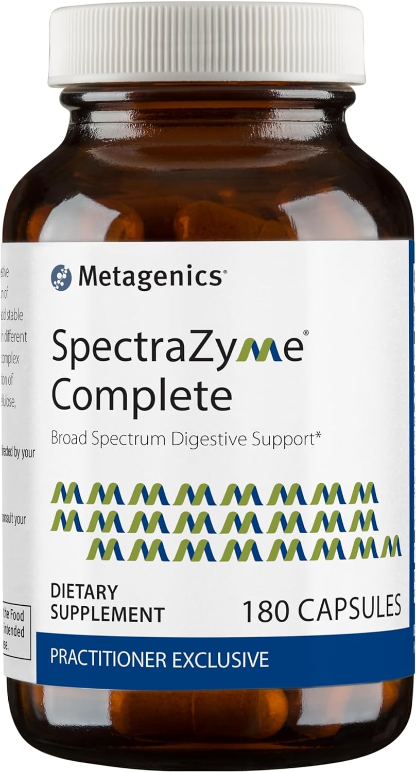 Metagenics Spectrazyme Complete - Digestive Enzymes Supplement - Digestive Health* For Men & Women - Non-Gmo - 180 Capsules