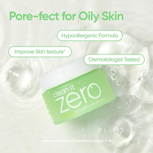 Banila Co Clean It Zero Pore Clarifying Cleansing Balm | Korean Makeup Remover, Facial Cleanser Wash For Oily And Acne Prone Skin | Vegan | Made With Aha-Pha & Tea Tree Extract (100Ml / 3.38 Fl. Oz)