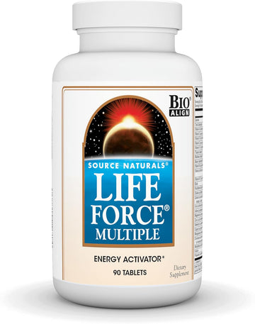 Source Naturals Life Force Multiple Daily Multivitamin High Potency Essential Vitamins, Minerals, Antioxidants & Nutrients - Energy & Immune Boost - 90 Tablets