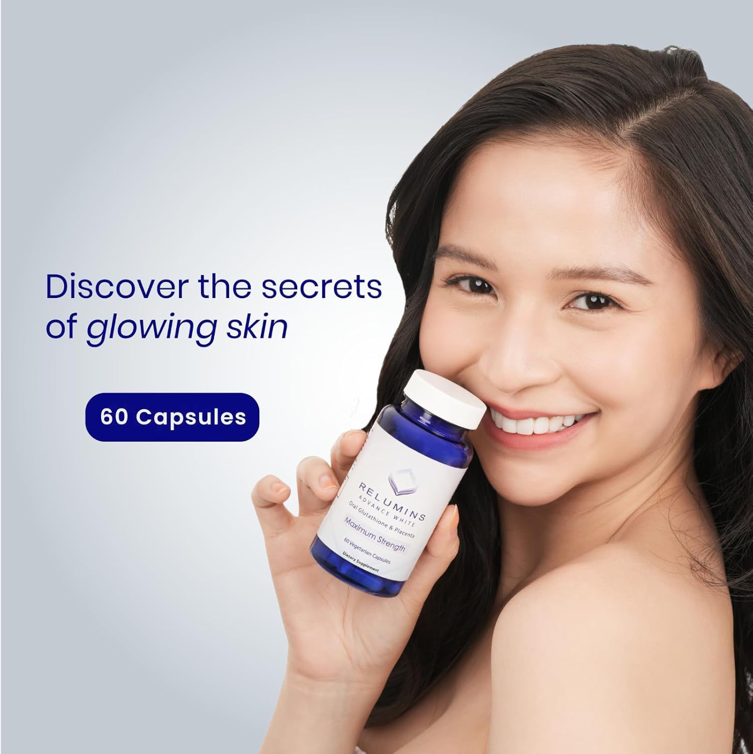 Relumins Advanced White Oral Glutathione Brightening Formula Capsules- Max Strength New With Rose Hips - 60 Capsules : Skin Care Supplements : Health & Household