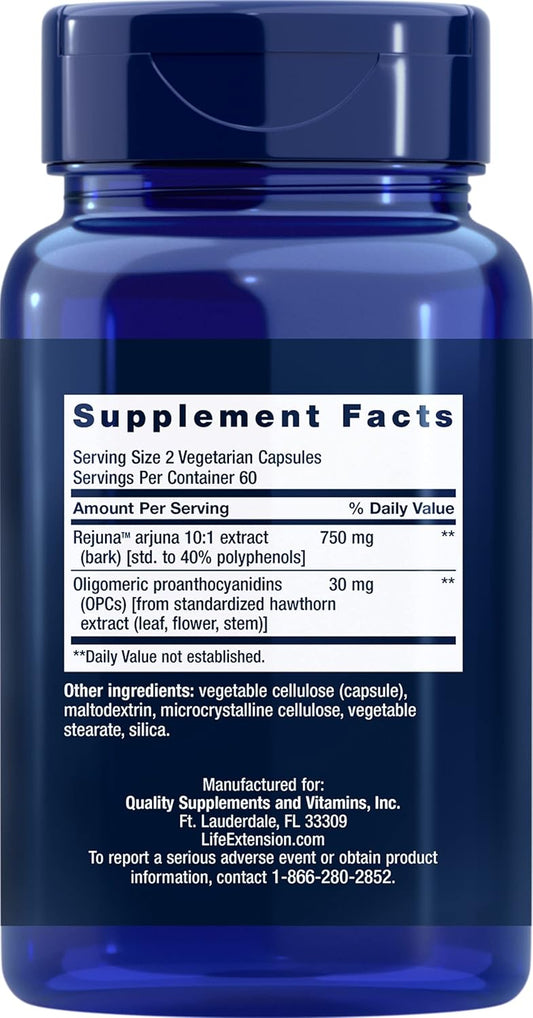 Life Extension - Cardio Peak with Standardized Arjuna & Hawthorn - 120 Vcaps (Pack of 2)