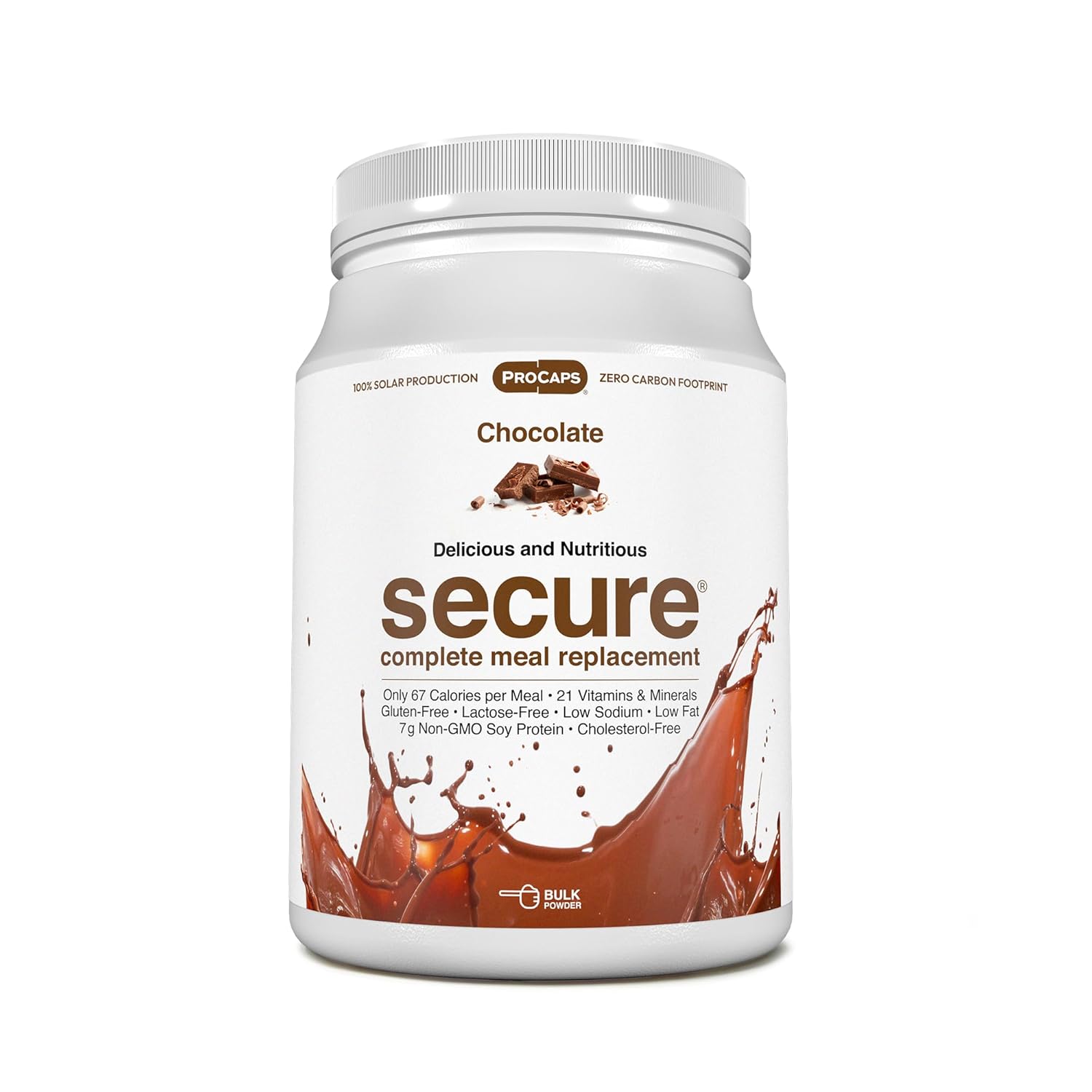 Andrew Lessman Secure Soy Complete Meal Replacement - Chocolate 10 Servings - Only 67 Calories, 7G Non-Gmo Soy Protein, Vitamins And Minerals, Low-Fat, Nutritious And Delicious, Mixes Instantly