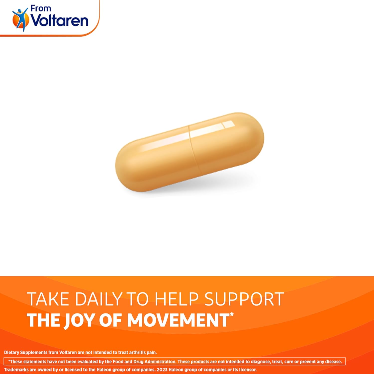 Voltaren Joint Comfort and Movement Dietary Supplement from Voltaren, with Boswellia and Turmeric for Joint Support, Movement and Flexibility – 30 Count Bottle : Health & Household