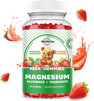 Magnesium Complex Gummies- Calm Chewable Gummies For Kids & Adults- Magnesium Glycinate, Threonate Supplement-W/Omega-3, Vitamin B6, D3- Support Calm Stress Relief, Bones, Mood Vegan, 60 Gummies