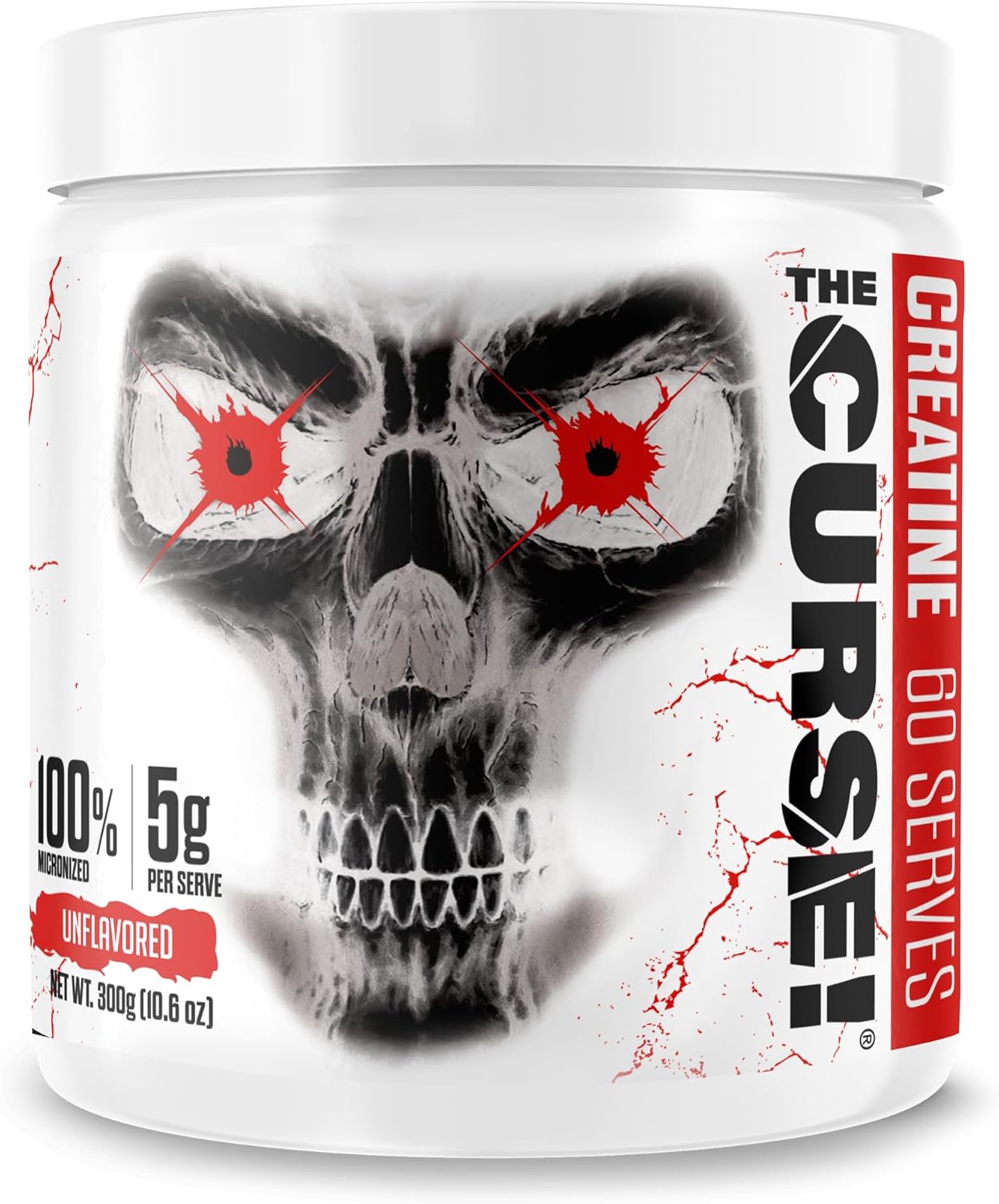 Jnx Sports The Curse! Creatine Monohydrate Powder 60 Servings | Pure Micronized Creatine 5G Per Serving | 300G - 10.6 Ounce