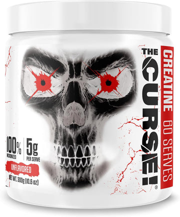 Jnx Sports The Curse! Creatine Monohydrate Powder 60 Servings | Pure Micronized Creatine 5G Per Serving | 300G - 10.6 Ounce