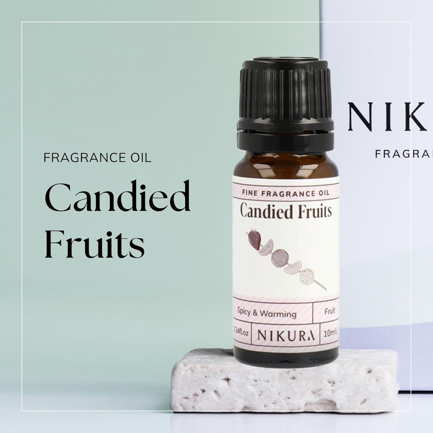 Nikura Candied Fruits Fine Fragrance Oil - 10ml | Perfect for Soap Making, Candle Making, Wax Melts, Diffuser, Burner | Great for use in Bath Bombs, Perfume Oil, Perfume Scents | Vegan & UK Made : Amazon.co.uk: Health & Personal Care