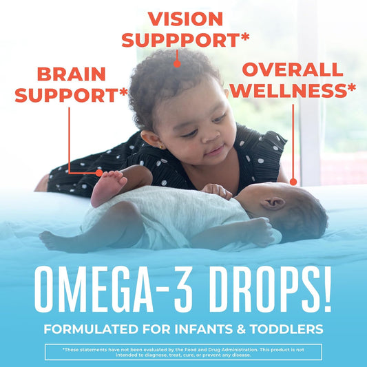 Maryruth'S Infant And Toddler Omega-3 Liquid Drops By | 200Mg Dha And 2Mg Epa Per Serving | Overall Wellness And Healthy Development | Unflavored | 1 Fl Oz